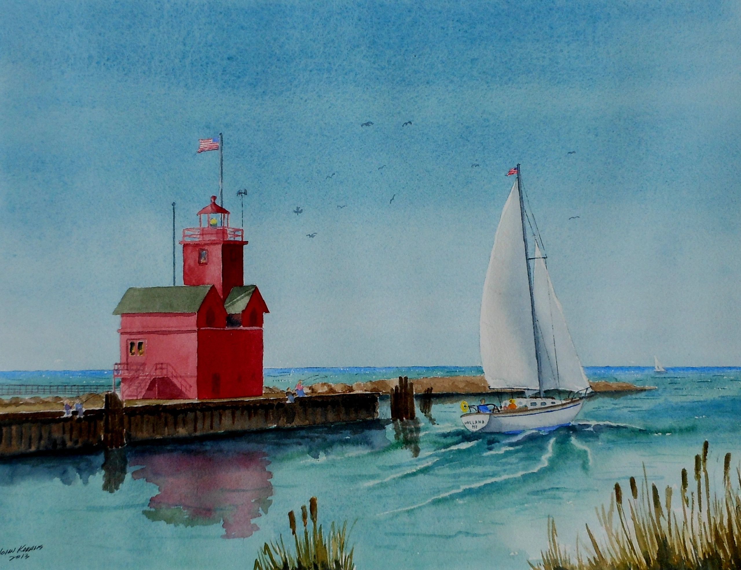 Evening Sail — Lime Kiln Lighthouse